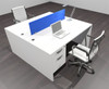 Two Person Modern Acrylic Divider Office Workstation Desk Set, #OF-CPN-FPB13
