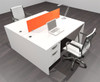 Two Person Modern Acrylic Divider Office Workstation Desk Set, #OF-CPN-FPO13