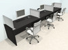 Three Person Modern Aluminum Organizer Divider Office Workstation Desk Set, #OT-SUL-SPS8