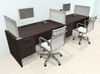 Two Person Modern Aluminum Organizer Divider Office Workstation Desk Set, #OT-SUL-SPS23