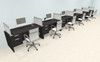 Six Person Modern Aluminum Organizer Divider Office Workstation Desk Set, #OT-SUL-SPS40