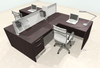 Two Person L Shape Modern Aluminum Organizer Divider Office Workstation Desk Set, #OT-SUL-SPS55