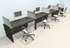 Four Person Modern Aluminum Organizer Divider Office Workstation Desk Set, #OT-SUL-SPS67
