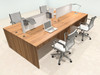 Four Person Modern Aluminum Organizer Divider Office Workstation Desk Set, #OT-SUL-FPS5