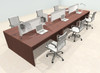 Six Person Modern Aluminum Organizer Divider Office Workstation Desk Set, #OT-SUL-FPS10