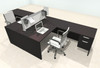 Two Person L Shape Modern Aluminum Organizer Divider Office Workstation Desk Set, #OT-SUL-FPS40