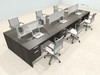 Six Person Modern Aluminum Organizer Divider Office Workstation Desk Set, #OT-SUL-FPS54