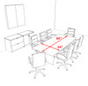 Modern Rectangular 8' Conference table, #OT-SUL-C22