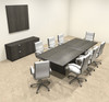 Modern Rectangular 10' Conference table, #OT-SUL-C30