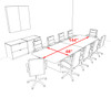 Modern Rectangular 12' Conference table, #OT-SUL-C33