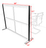 One Loft Modern Office Home Aluminum Frame Partition / Divider / Sneeze Guard, #UT-ALU-P1-C