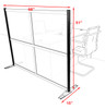 One Loft Modern Office Home Aluminum Frame Partition / Divider / Sneeze Guard, #UT-ALU-P5-A