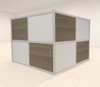 One L Shaped Loft Modern Office Home Aluminum Frame Partition / Divider / Sneeze Guard, #UT-ALU-P30-C