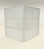 One L Shaped Loft Modern Office Home Aluminum Frame Partition / Divider / Sneeze Guard, #UT-ALU-P37-A