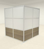 One L Shaped Loft Modern Office Home Aluminum Frame Partition / Divider / Sneeze Guard, #UT-ALU-P42-A
