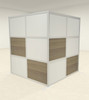 One L Shaped Loft Modern Office Home Aluminum Frame Partition / Divider / Sneeze Guard, #UT-ALU-P42-C