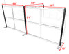 One T Shaped Loft Modern Office Home Aluminum Frame Partition / Divider / Sneeze Guard, #UT-ALU-P52-B