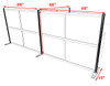 One T Shaped Loft Modern Office Home Aluminum Frame Partition / Divider / Sneeze Guard, #UT-ALU-P53-A