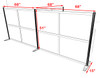 One T Shaped Loft Modern Office Home Aluminum Frame Partition / Divider / Sneeze Guard, #UT-ALU-P54-B