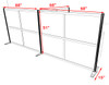 One T Shaped Loft Modern Office Home Aluminum Frame Partition / Divider / Sneeze Guard, #UT-ALU-P57