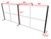 One T Shaped Loft Modern Office Home Aluminum Frame Partition / Divider / Sneeze Guard, #UT-ALU-P58