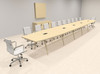Modern Boat shaped 24' Feet Conference Table, #OF-CON-CW58