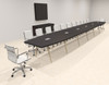 Modern Boat shaped 26' Feet Conference Table, #OF-CON-CW69