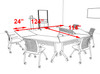 5pcs U Shape Training / Conference Table Set, #MT-SYN-LT58