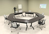 6pcs Hexagon Shape Training / Conference Table Set, #MT-SYN-LT41