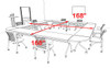 8pcs Square Shape Training / Conference Table Set, #MT-SYN-LT13