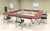 8pcs Square Shape Training / Conference Table Set, #MT-SYN-LT16
