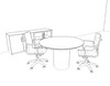 Modern Contemporary Round Conference Table, #RO-NAP-C32