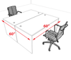 Two Person Modern Office Workstation Desk Set, #OT-SUL-FPN4