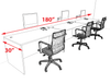 Three Person Modern Office Workstation Desk Set, #OT-SUL-SPN5