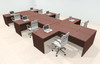 UTMOST Six Person Modern Office Workstation Desk Set, #OT-SUL-SPN50