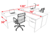 Two Person Modern Office Workstation Desk Set, #OT-SUL-SPN54