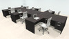 UTMOST Six Person Modern Office Workstation Desk Set, #OT-SUL-SPN64