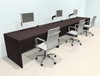 UTMOST Three Person Modern Office Workstation Desk Set, #OT-SUL-SPN7