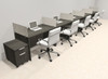 Five Person Modern Acrylic Divider Office Workstation Desk Set, #OT-SUS-SP85