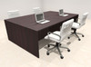 Four Person Modern No Panel Office Workstation Desk Set, #OT-SUS-FPN8