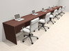 Six Person Modern No Panel Office Workstation Desk Set, #OT-SUS-SPN22