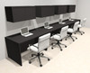 Four Person Modern No Panel Office Workstation Desk Set, #OT-SUS-SPN39