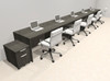 Five Person Modern No Panel Office Workstation Desk Set, #OT-SUS-SPN85