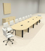 Racetrack Cable Management 18' Feet Conference Table, #OF-CON-CRP34