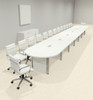 Racetrack Cable Management 28' Feet Conference Table, #OF-CON-CRP73