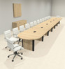Racetrack Cable Management 28' Feet Conference Table, #OF-CON-CRP75