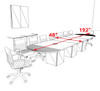 Modern Racetrack 16' Feet Conference Table, #OF-CON-CRQ29