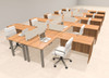 10 Person Modern  Metal Leg Office Workstation Desk Set, #OT-SUL-FPM111