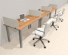 3 Person Modern  Metal Leg Office Workstation Desk Set, #OT-SUL-SPM6