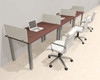 3 Person Modern  Metal Leg Office Workstation Desk Set, #OT-SUL-SPM7